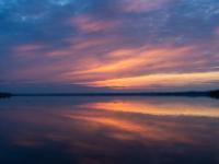 Das Glühen an der Wolkenunterseite verändert sich